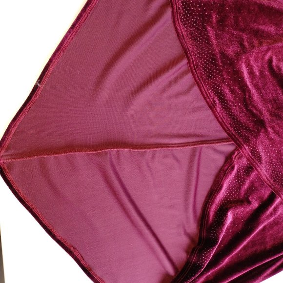 Red Velvet Halter Dress with Sequins - Picture 2 of 4